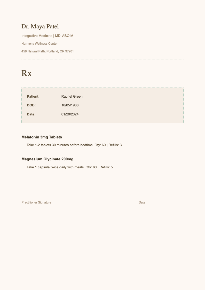 Soft organic prescription